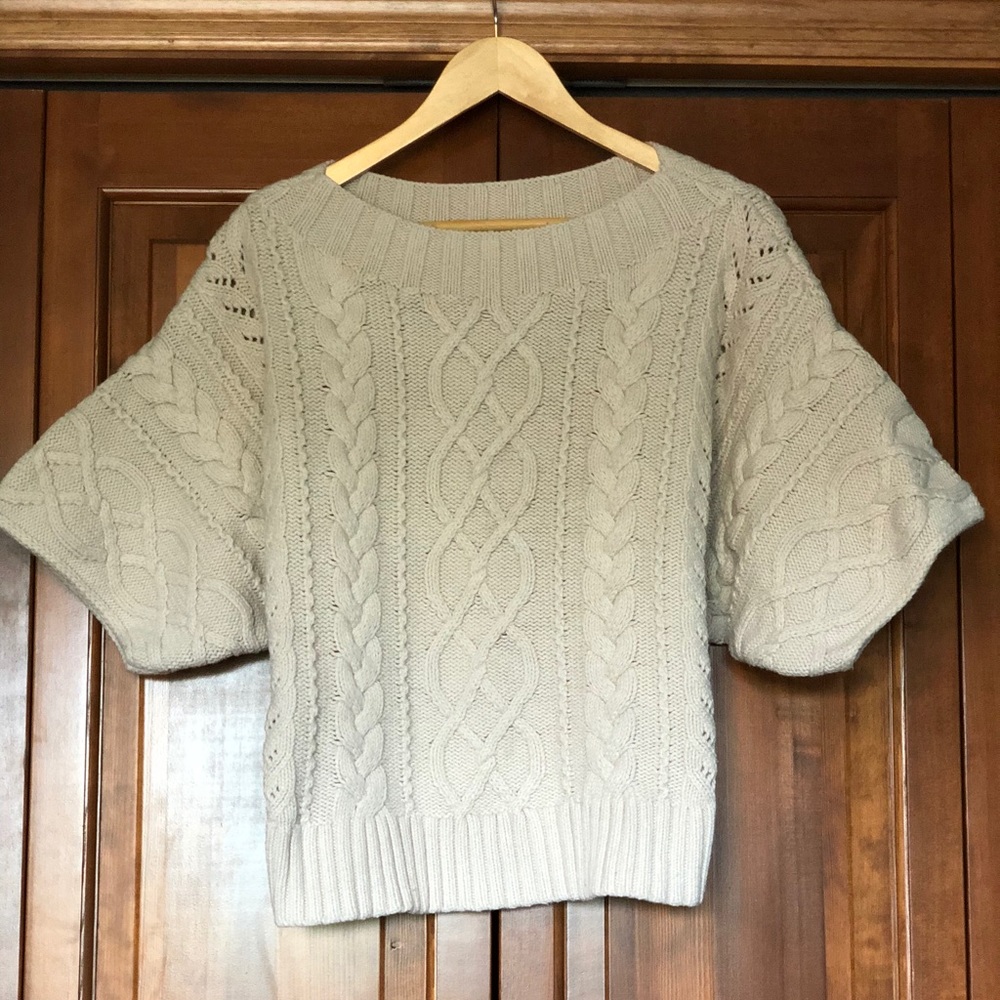 Express short sleeve knit sweater